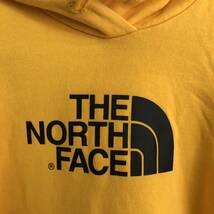 THE NORTH FACE スウェット パーカー イエロー　Lサイズ ノースフェイス ロゴ アウトドア オーバーサイズ_画像2