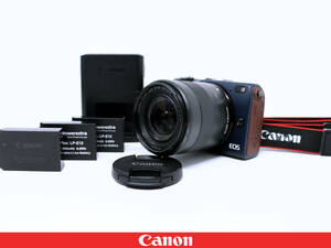 ◆美品◆Canon キャノン EOS M2 + EF-M18-55mm F3.5-5.6 IS STM レンズキット★デジタル一眼レフカメラ並み高画質軽量コンパクトミラーレス