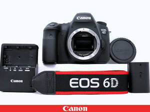 ◆極美品◆Canon キャノン EOS 6D ボディ◇少ないショット数6527枚★キャップ ストラップ バッテリー 充電器付属◆使用感少ない◇◆