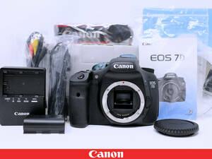 ★極美品★Canon キャノン EOS 7D ボディ★元箱 充電器 バッテリー ストラップ 取説 ケーブル付属★妥協ないスペックの実現と本物の質感