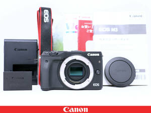 ◆◇美品◆Canon キャノン EOS　M3 ボディ★ストラップ バッテリー 充電器 説明書付属★EOSデジタル一眼レフカメラと同等優れた操作性◇◆