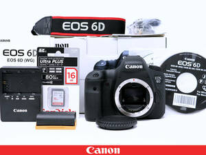 ◆979枚◇極上美品◆Canon キャノン EOS 6D ボディ◇ショット数驚愕の979回★元箱付属品全完備+SDカード16GB◆未使用に近い逸品◇◆