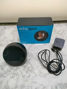 ■1円〜■Amazon アマゾン Echo Spot (エコースポット) ■スクリーン付きスマートスピーカー with Alexa、ブラック■動作確認済■