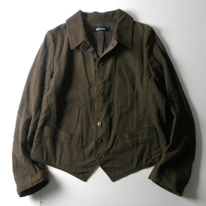  Zucca zucca 90*s wool Blend Laile way jacket M dark brown Old Issey Miyake period made in Japan l1127-4