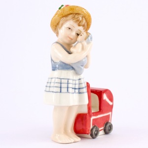 デンマーク Royal Copenhagen アナと人形の乳母車 Anna with a doll’s pram ミニコレクション Mini Collection