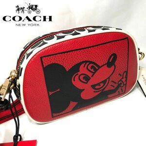 【新品】COACH コーチ クロスボディ ミッキー キース ヘリング レッド C1141