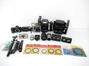 【FUJI/MINOLTA/Nikon/OLYMPUS/POLAROID他】戌⑥j003//カメラ/レンズ/アクセサリーまとめ売り/F-801/QUICK FLASH AFL/FP-UL/403J/MINI-35他