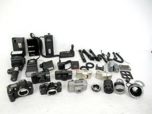 【CANON/COMET/National/Nikon/OLYMPUS/PENTAX他】戌⑤j002//カメラ/アクセサリーまとめ売り/D70/OM-2/Autoboy2/ESPIO140/PE-321SW 他