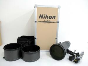 【Nikon/ニコン】戌⑤175//希少/美品　Nikon/ニコン　Nikon N AF-S NIKKOR 600mm 1:4G ED HK-35-1 HK-35-2 CT-607 ケース、ストラップ付