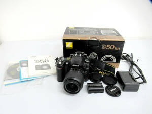 【Nikon/ニコン】戌②221//箱付付属品多数　Nikon D50 AF-S DX Zoom-Nikkor 18-55mm 1:3.5-5.6G ED