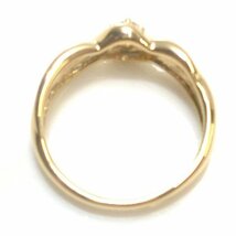 J◇K18 ヴァンドーム青山 ダイヤ 0.1ct リング 指輪 9号 イエローゴールド 18金 ダイヤモンド 箱付 diamond yellow gold ring VENDOME_画像6