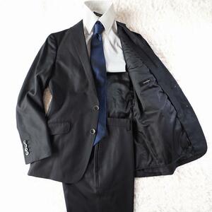 ビサルノ VISARUNO スーツ セットアップ 着脱可中綿入りライナー付き ブラック グレンチェック テーラードジャケット 2釦 メンズM