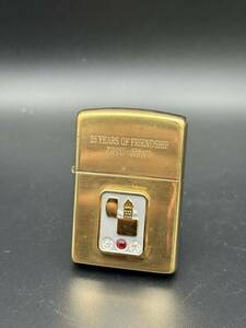 【900】Zippo 25th YEARS OF FRIENDSHIP ZIPPO-JAPAN ゴールド 喫煙具 未使用保管品