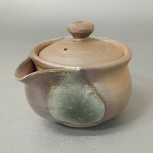 Ze53). bin unused Ono wide person inspection : small teapot Bizen . Yakishime . tea utensils . tea utensils small teapot 