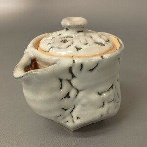 Zf08)　萩焼 宝瓶 二葉幸久 煎茶器 煎茶道具 急須 未使用