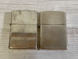 ２【ジャンク】スターリング　ZIPPO 　2点セット　STERLING 　2003/2000 ジッポ　シルバー