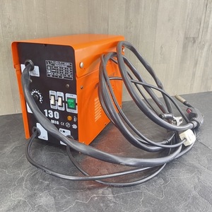 半自動 アーク溶接機 【中古】 130MIG ノンガス 120A 単相 200V 半自動溶接機 ワイヤー付き DUTY JAPAN オレンジ/7883