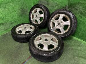 アルト等に TOPRUN アルミ 13×4J OFF45 4H PCD100 ブリヂストン BLIZZAK VRX 155/65R13 売切!!