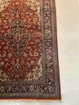 最高級ペルシャ絨毯 クム産 約120万円 シルク×シルク 手織り ヴィンテージラグ イラン産 緻密 約11ノット 検索用:ペルシャ絨毯 トルコ絨毯_画像10