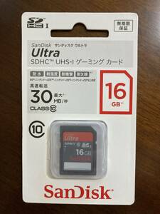 SanDisk サンディスク ウルトラ SDHC UHS-I カード 16GB SDSDUG-016G-J35 （新品未開封）　送料無料