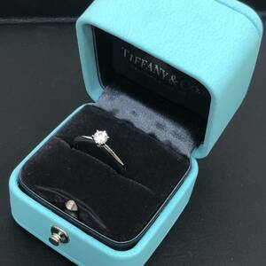 Tiffany ティファニー リング 11号 ソリティア ダイヤ 0.26ct Pt950 / 箱