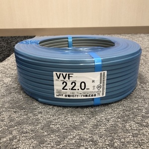 新品/未使用 住電HSTケーブル VVF 600V ビニル絶縁ビニルシースケーブル 2×2.0mm 100m 製造年2023年5月