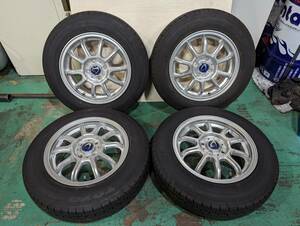 TOYOタイヤ　155/80 R14 ４本セット（中古）ホイール付き