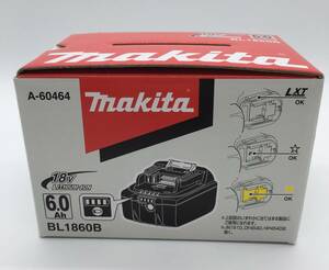 【7791】送料無料 未使用 makita マキタ スライド式 リチウム イオンバッテリ BL1860B　電池