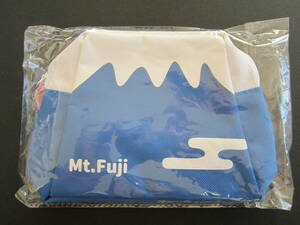 富士山 ポーチ★新品未開封非売品★陽はまた昇る ふじさんポーチ★青×白★Mt.Fuji★マウント富士★ダイヤモンド富士★FUJISAN