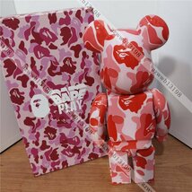 BE@RBRICK BAPE(R) CAMO 400% RED コラボ ベアブリック bearbrick MEDICOM TOY コレクション_画像2