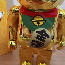 BE@RBRICK 招き猫 金メッキ 金運 ベアブリック bearbrick コラボ MEDICOM TOY 400% メディコム トイ_画像3