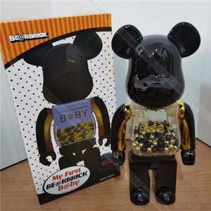 MY FIRST BE@RBRICK INNERSECT BLACK & GOLD Ver. 400% ベアブリック メディコム トイ MEDICOM TOY コレクション 280mm