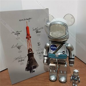 BE@RBRICK NASA 宇宙人 かっこいい bearbrick 400%+100% ベアブリック メディコムトイ 置物 MEDICOM TOY