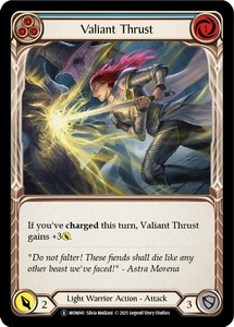 FaB ■英語版■《 Valiant Thrust (blue) 》Unlimited [MON041-]