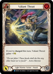 FaB ■英語版■《 Valiant Thrust (yellow) 》★FOIL★[MON040-]