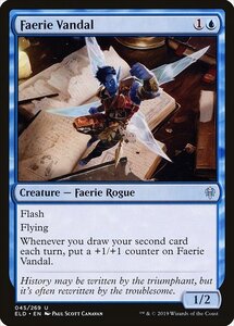 MTG ■青/英語版■ 《フェアリーの荒らし屋/Faerie Vandal》★FOIL★エルドレインの王権 ELD