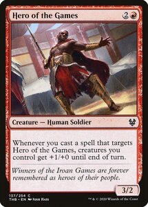 MTG ■赤/英語版■ 《競技会の英雄/Hero of the Games》★FOIL★ テーロス還魂記 THB