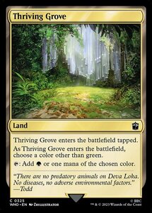 MTG ■土地/英語版■ 《興隆する木立/Thriving Grove》ドクター・フー WHO