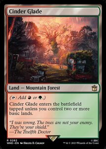 MTG ■土地/英語版■ 《燃えがらの林間地/Cinder Glade》ドクター・フー WHO