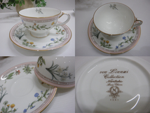 A) ノリタケ Noritake カップ＆ソーサー 5客【アソート】5種類 珈琲紅茶碗皿 ボーンチャイナ製 廃盤品 未使用_画像5