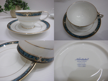 A) ノリタケ Noritake カップ＆ソーサー 5客【アソート】5種類 珈琲紅茶碗皿 ボーンチャイナ製 廃盤品 未使用_画像7