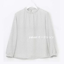 【J.PRESS LADIES】幾何プリント カットソー 11号（白系Lサイズ）ブラウス シャツ ジェイプレス レディス 新品_画像4