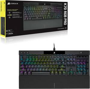 【1円～ 中古美品 2022年発売モデル】ゲーミングキーボード 日本語 Corsair K70 RGB PRO MX Speed Cherry 銀軸 CH-9109414-JP ※オマケ付