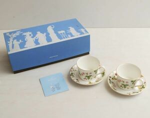 M122J87T　WEDGWOOD★ウェッジウッド★ワイルドストロベリー★カップ＆ソーサー★ブランド食器★　