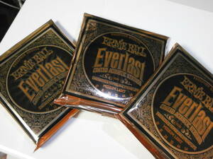 ERNIE BALL　アコースティックギター弦 EVERLAST COATED PHOSPHOR BRONZE 2546 MEDIUM LIGHT(12-54) 3セット　新品