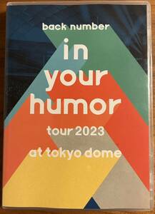 back number / in your humor tour 2023 at 東京ドーム ★ 通常盤 DVD