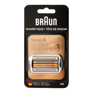 送料198円！ブラウン ★替刃 92S シリーズ9 網刃・内刃一体型カセット シェーバー シルバー BRAUN 海外正規版