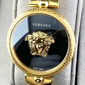 【1円箱付】VERSACE ヴェルサーチ 腕時計 メンズ パラッツォ エンパイア ブラック文字盤 ゴールド メデューサ 可動品