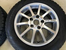 SPORT TECHNIC スポーツテクニック 15インチ スタッドレスタイヤ 4本セット 175/65R15 5.5j PCD112 中古品_画像5