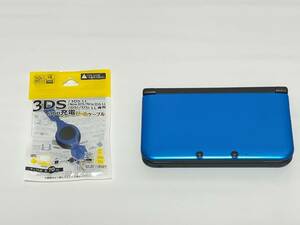 Nintendo 3DS LL ブルー×ブラック 任天堂 ニュー ニンテンドー 本体 3DS USB充電ケーブル付き 動作確認済 送料全国一律520円 1円～